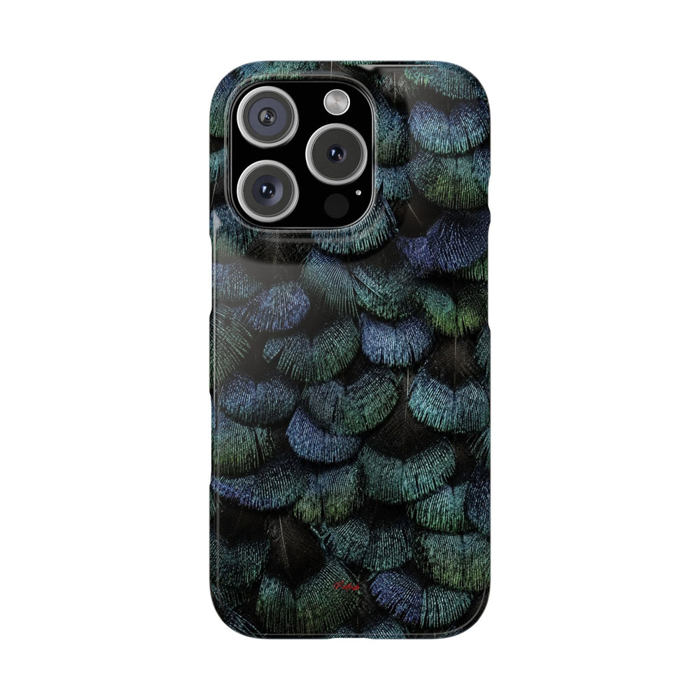 Iridescent Feather Snap Case