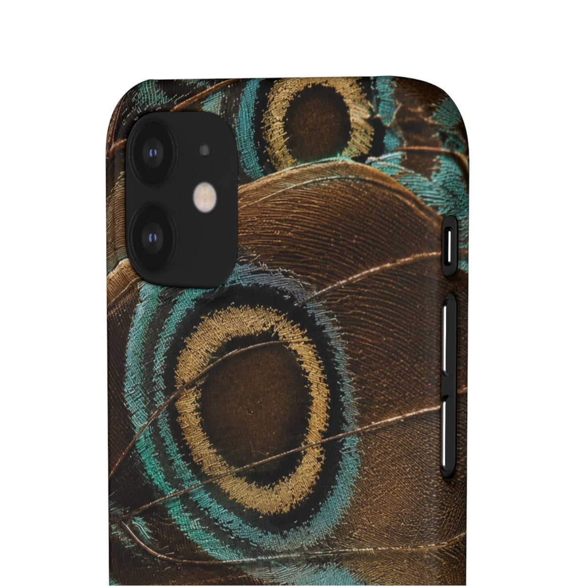 Peacock Feather Pattern Snap Case