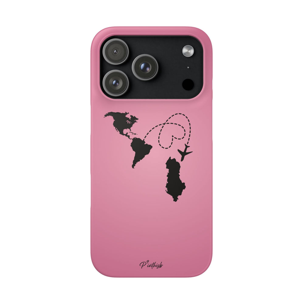 America to Albania Pink Snap Phone Case