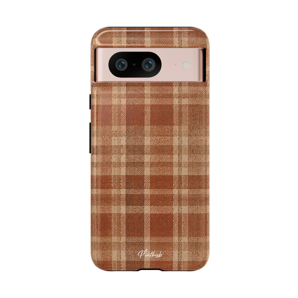 Rustic Brown Cozy Plaid Tough Case