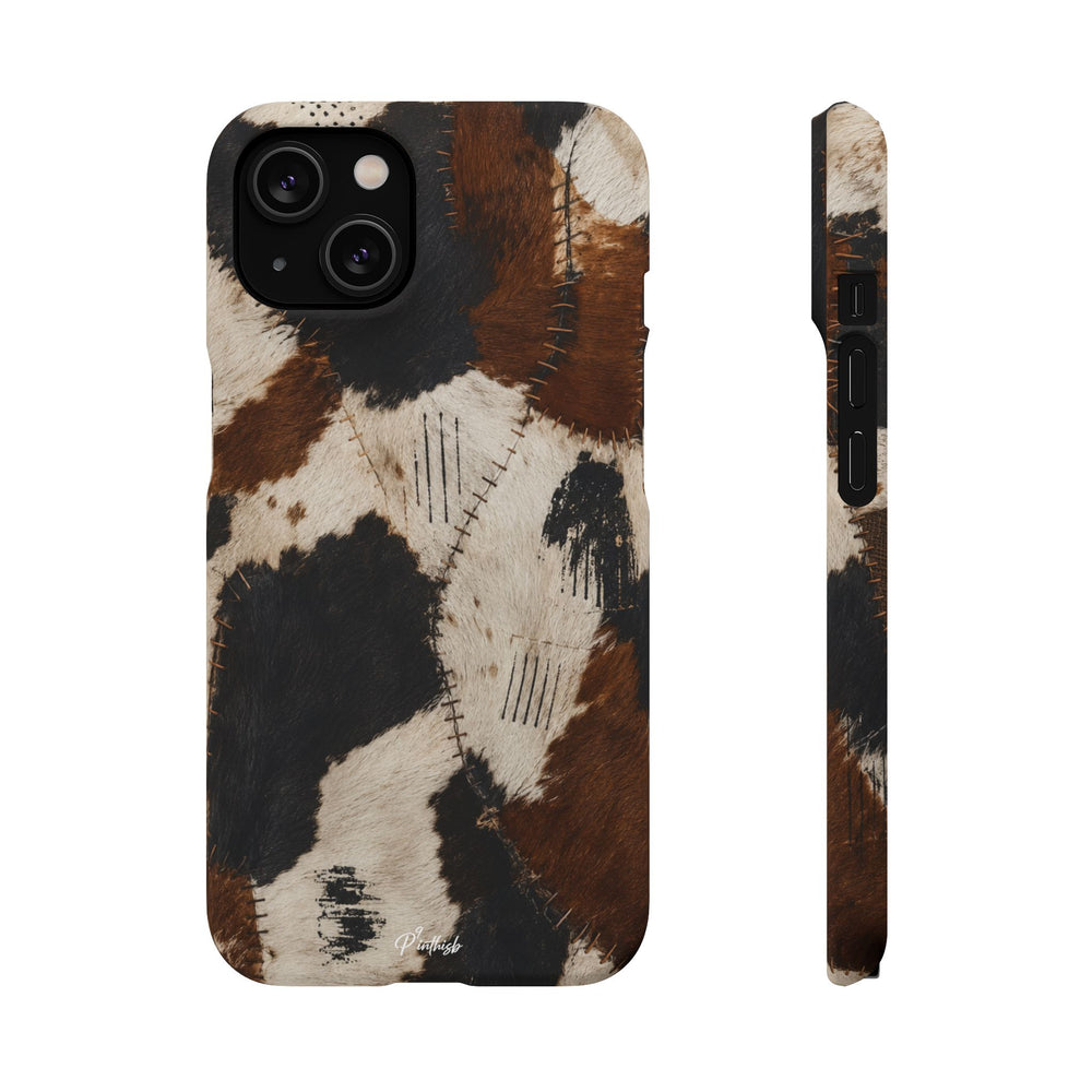 Brown & Black Animal Print Snap Case