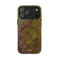 Olive & Rose Gold Tree Pattern Phone Case