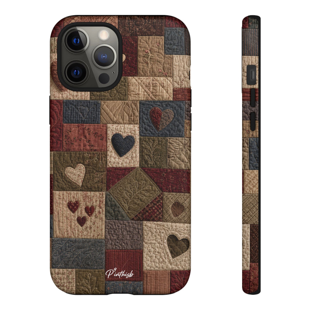 Patchwork Hearts Phone Case