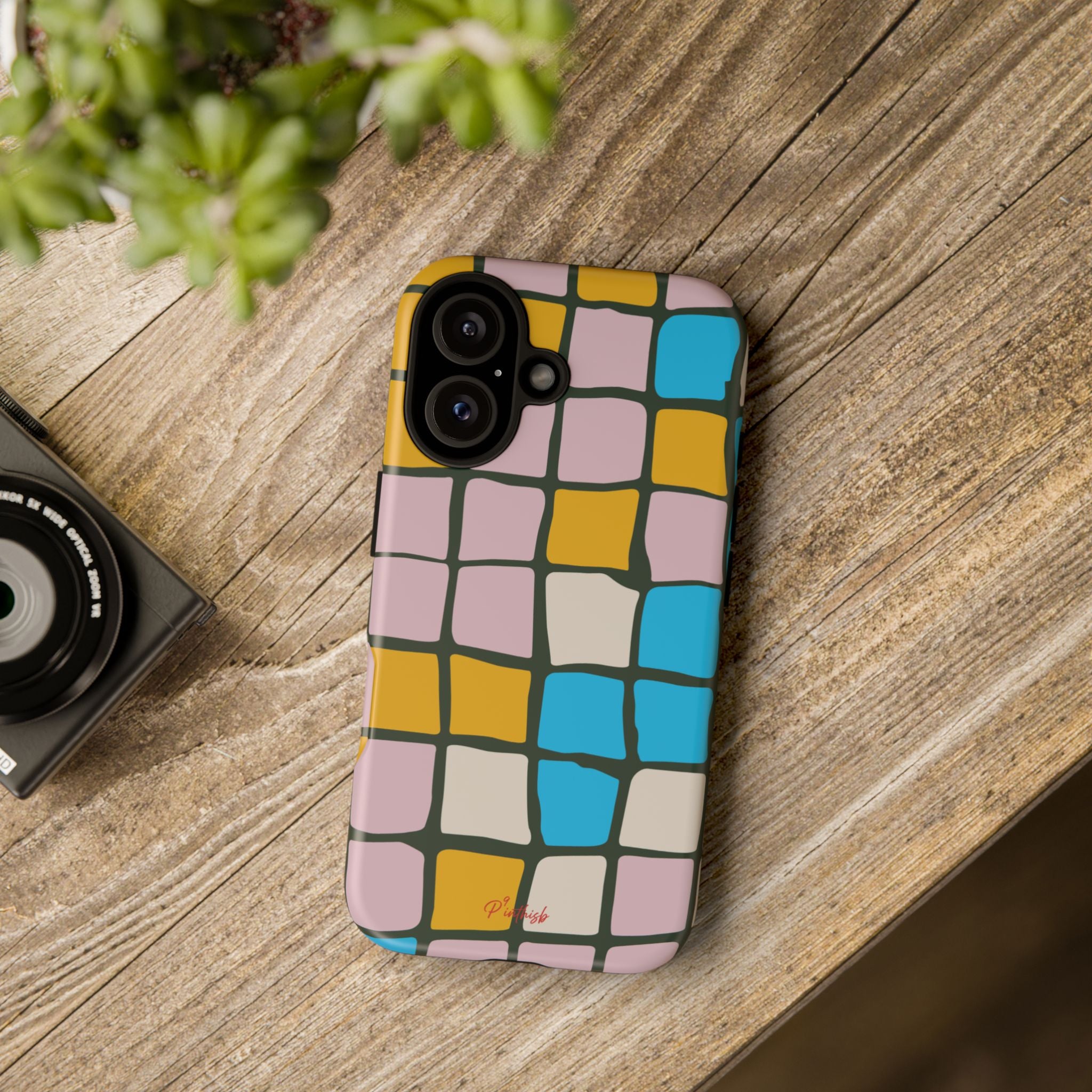 Color Grid Tough Phone Case