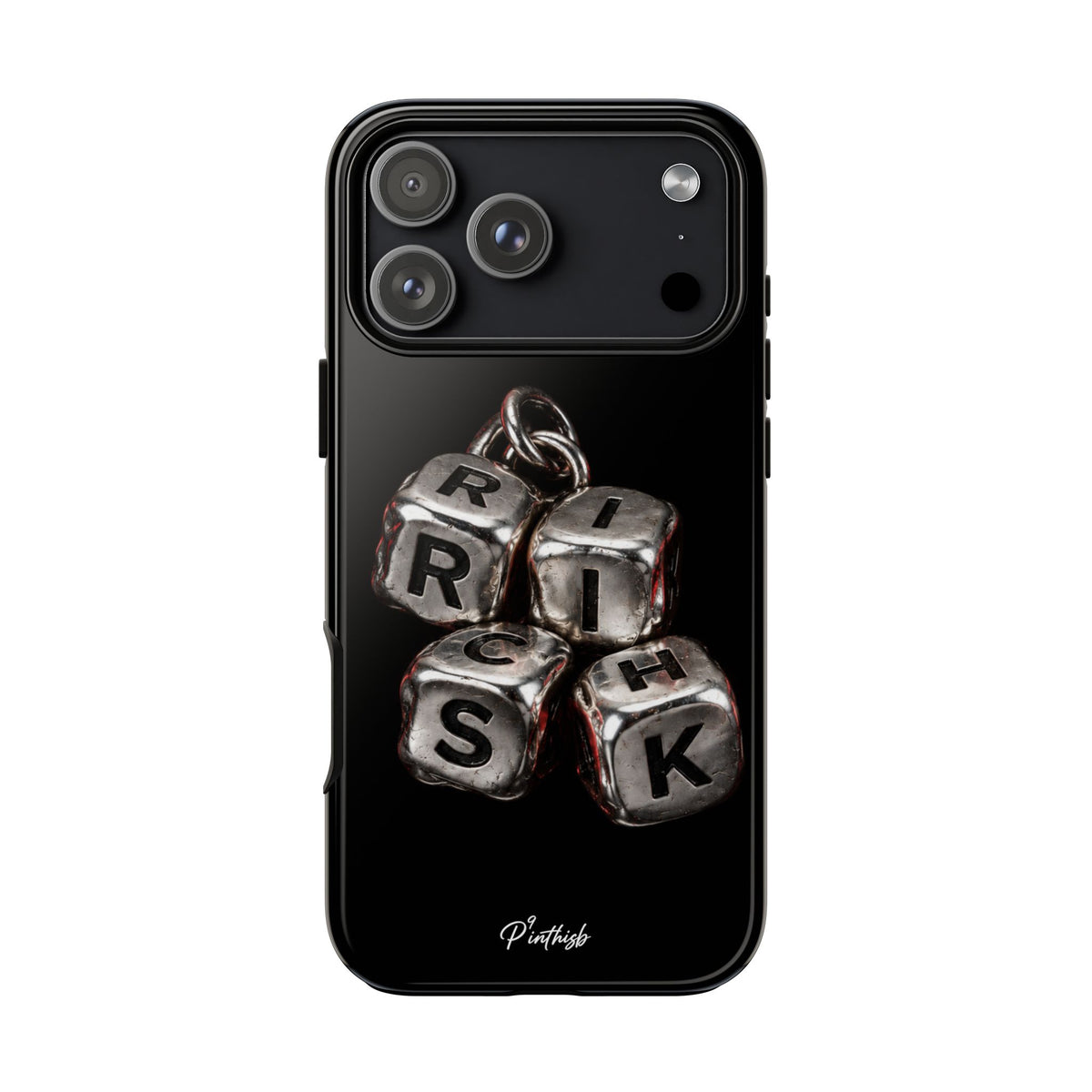 Metallic Dice 'RISK' Phone Case