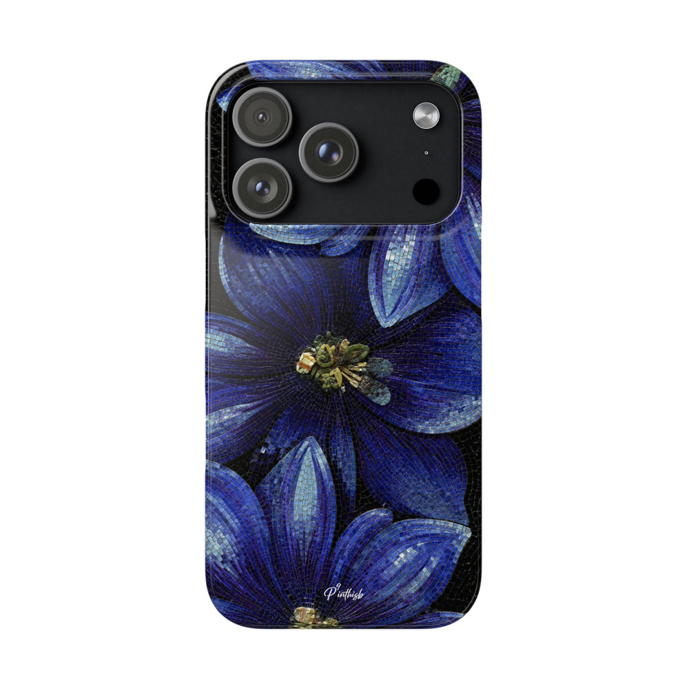 Blue Floral Snap Case