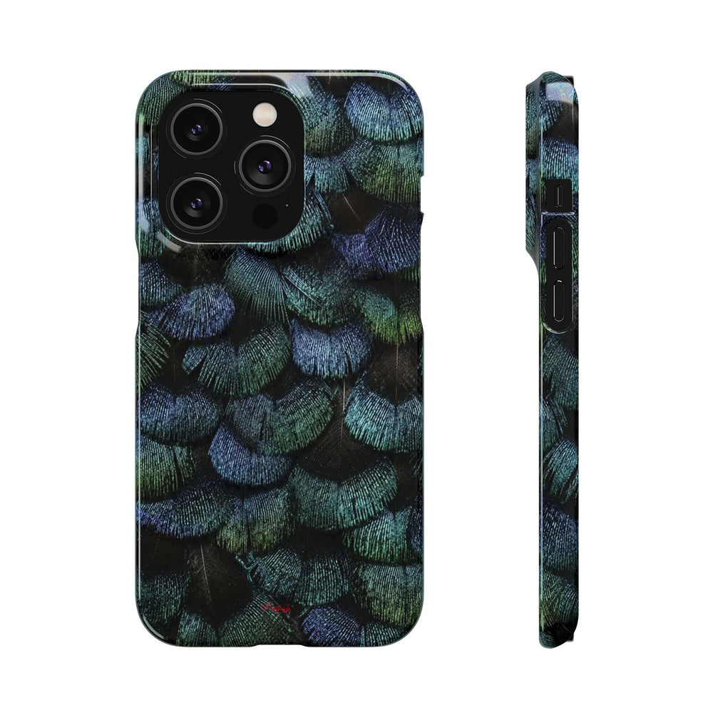 Iridescent Feather Snap Case
