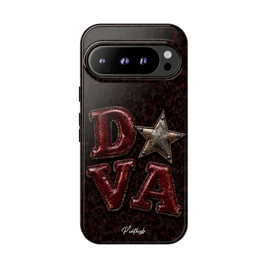 Geometric Blue Diamond Tough Phone Case