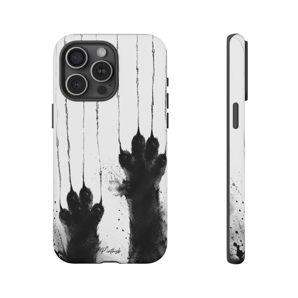 Black Ink Paw Print Tough Case