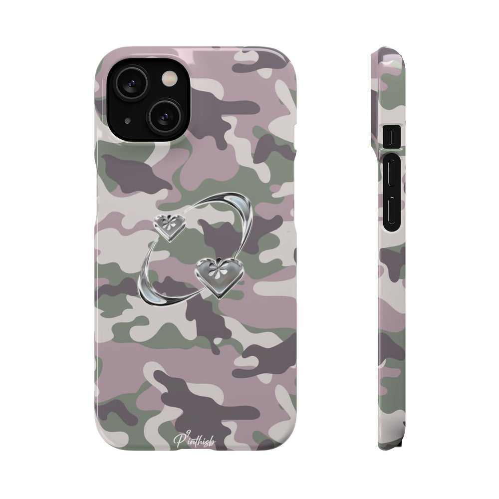 Camouflage Heart Snap Phone Case