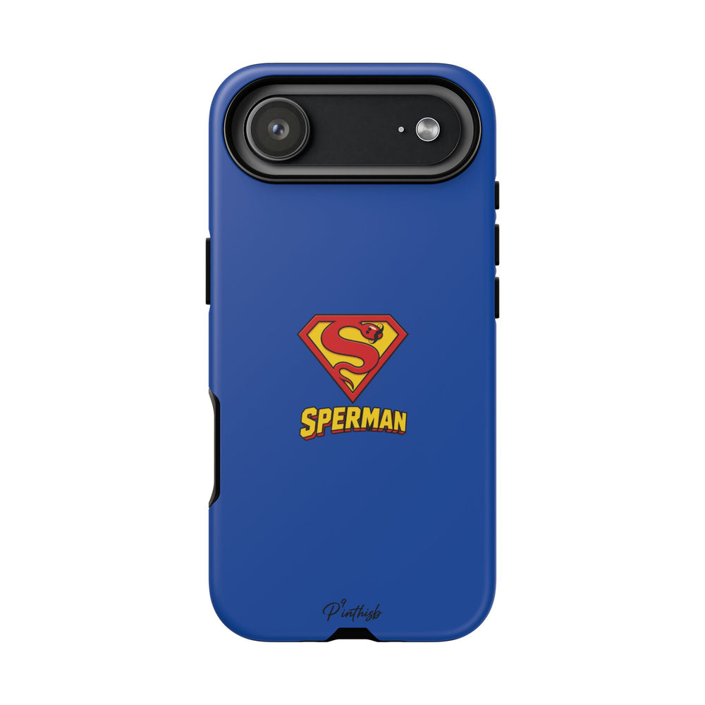 "SPERMAN" Parody Logo Tough Phone Case
