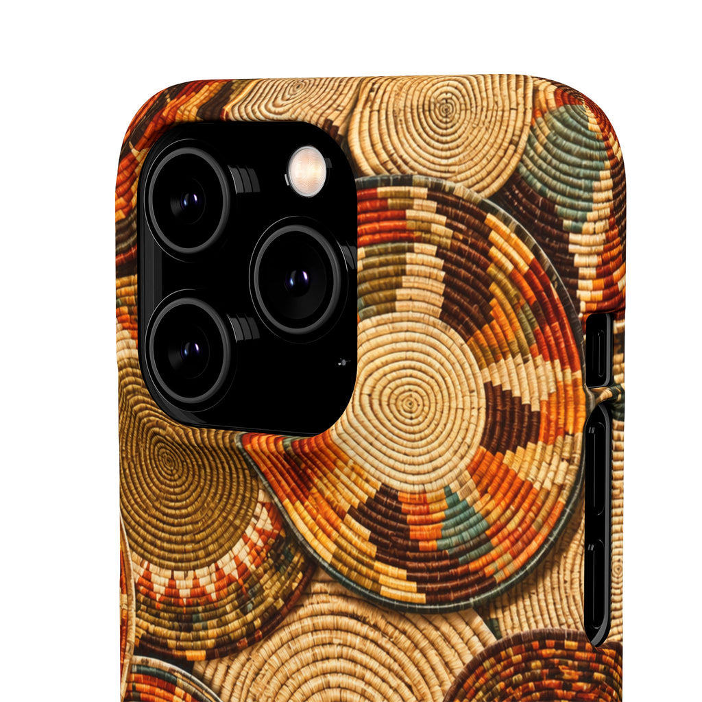 Bohemian Woven Basket Pattern Snap Case