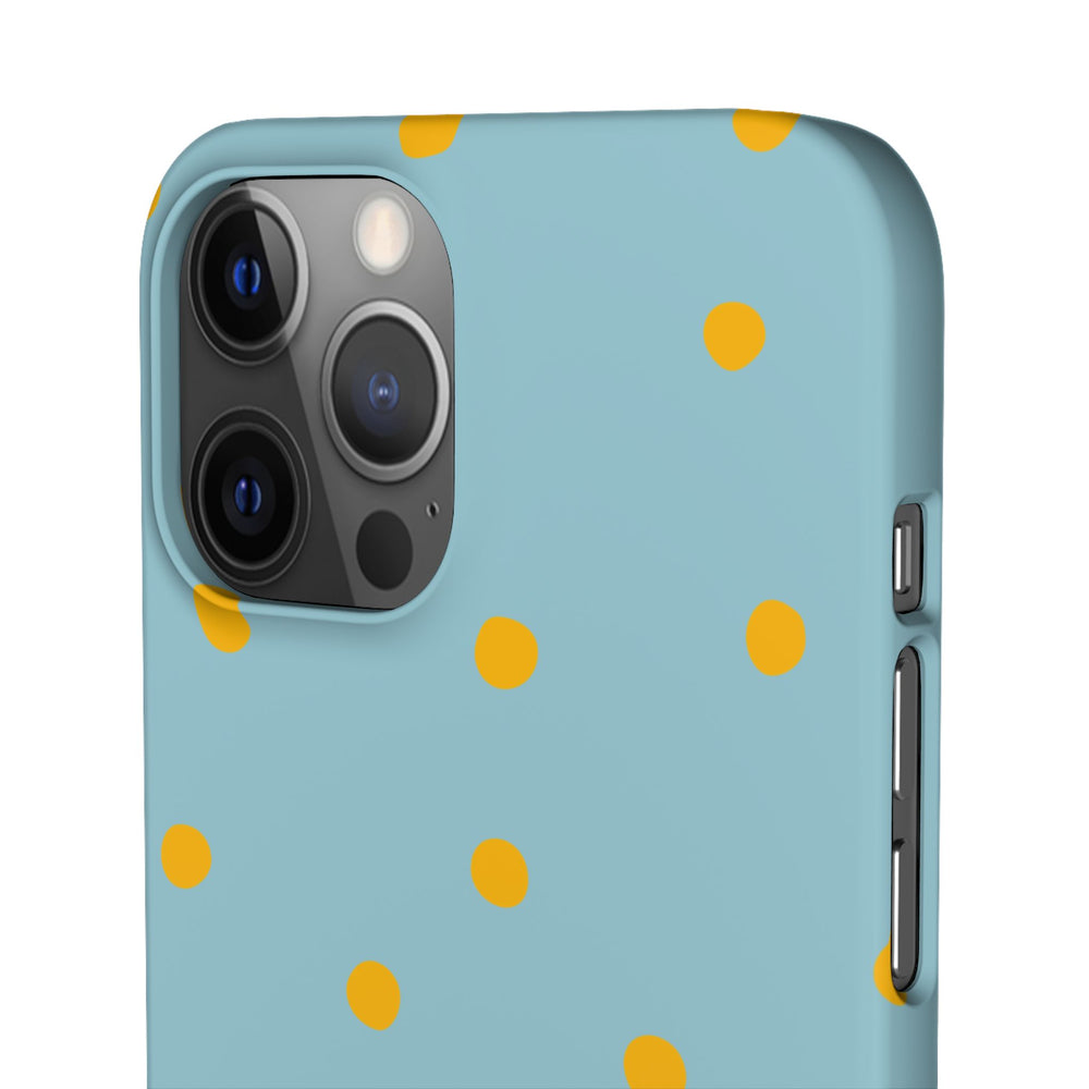 Blue & Yellow Polka Dot Snap Phone Case