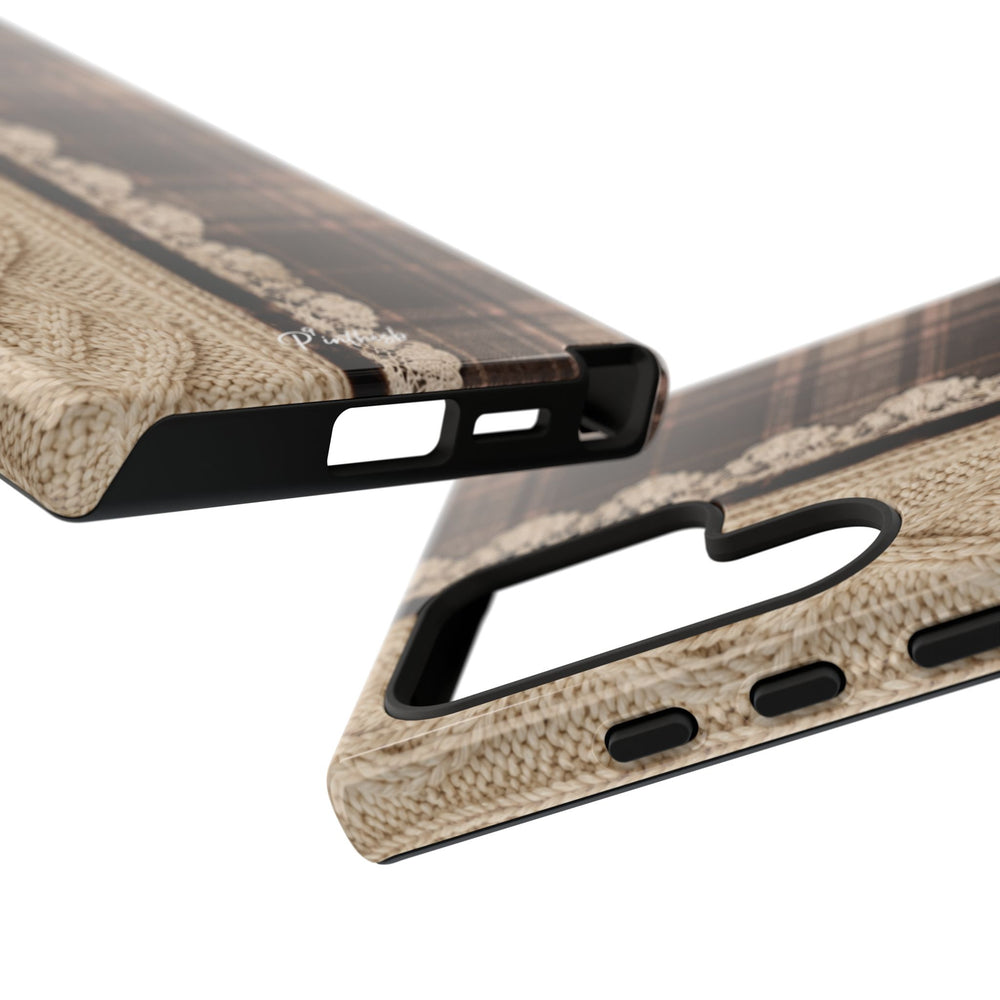 Cozy Plaid Knit Tough Phone Case