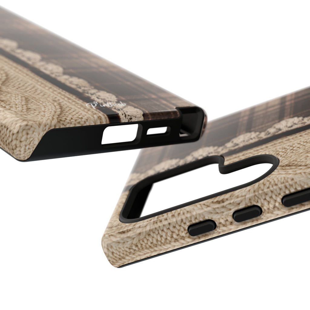 Cozy Plaid Knit Tough Phone Case