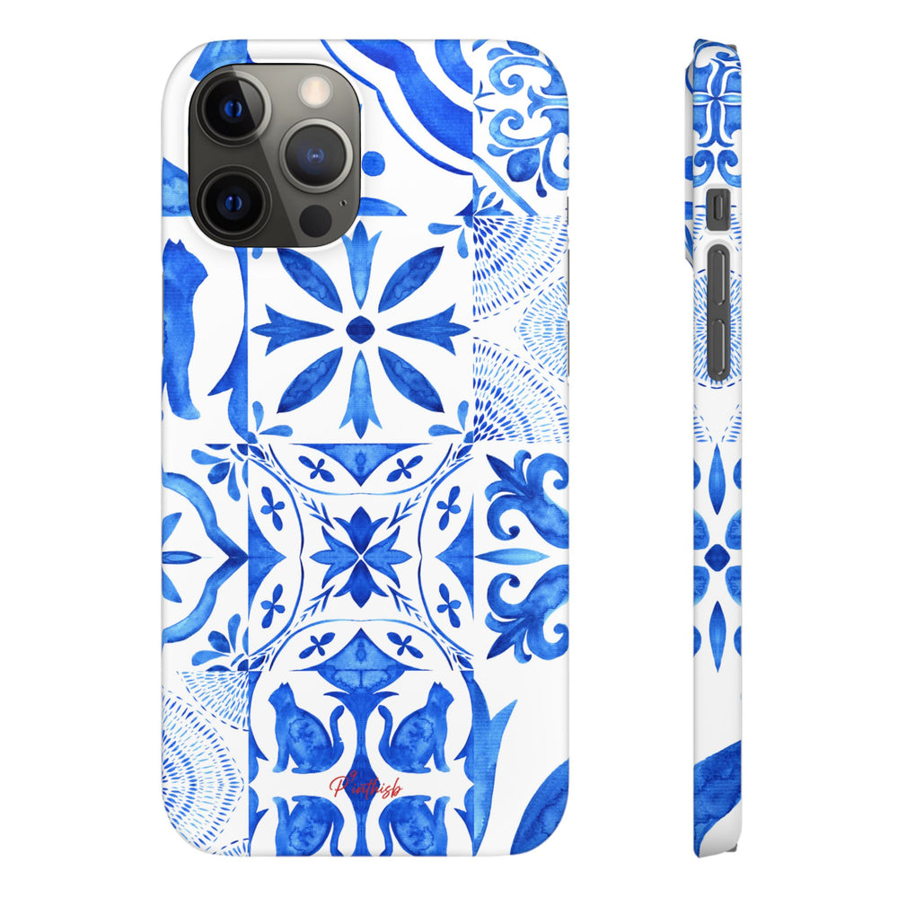 Blue Tile Pattern Snap Phone Case