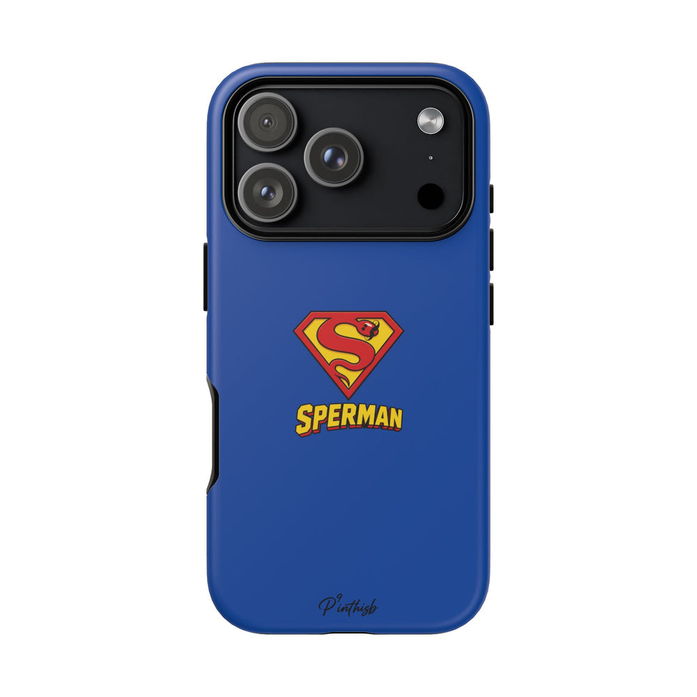 "SPERMAN" Parody Logo Tough Phone Case