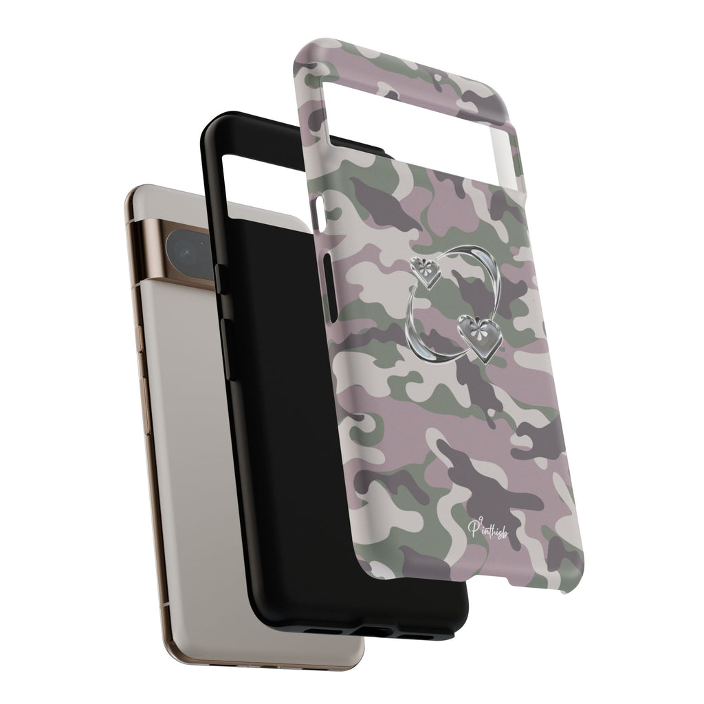 Camouflage Heart Tough Phone Case