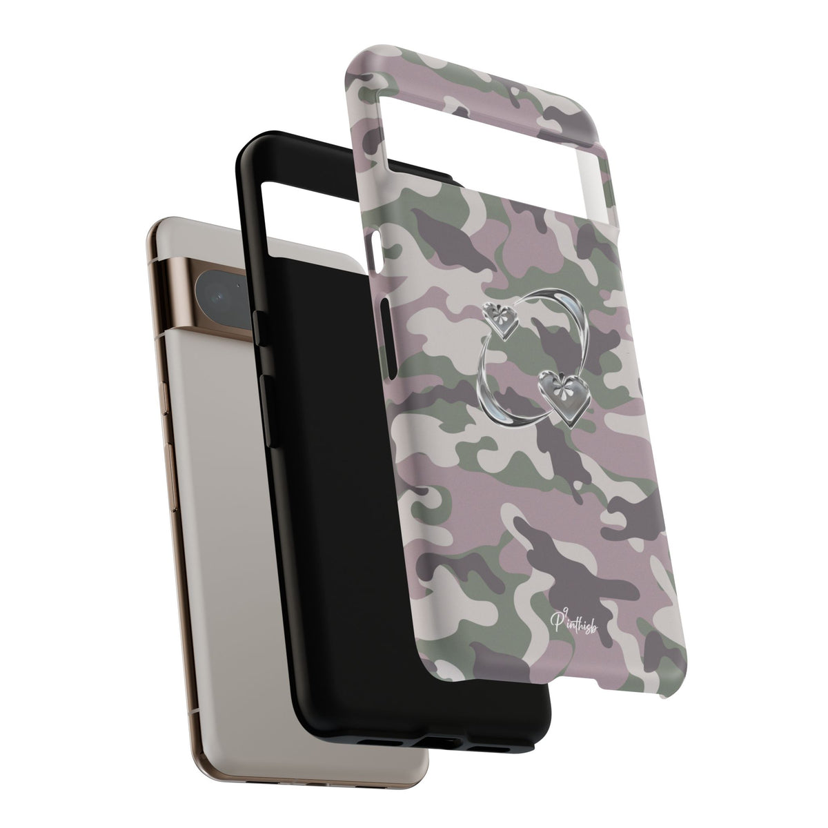 Camouflage Heart Tough Phone Case