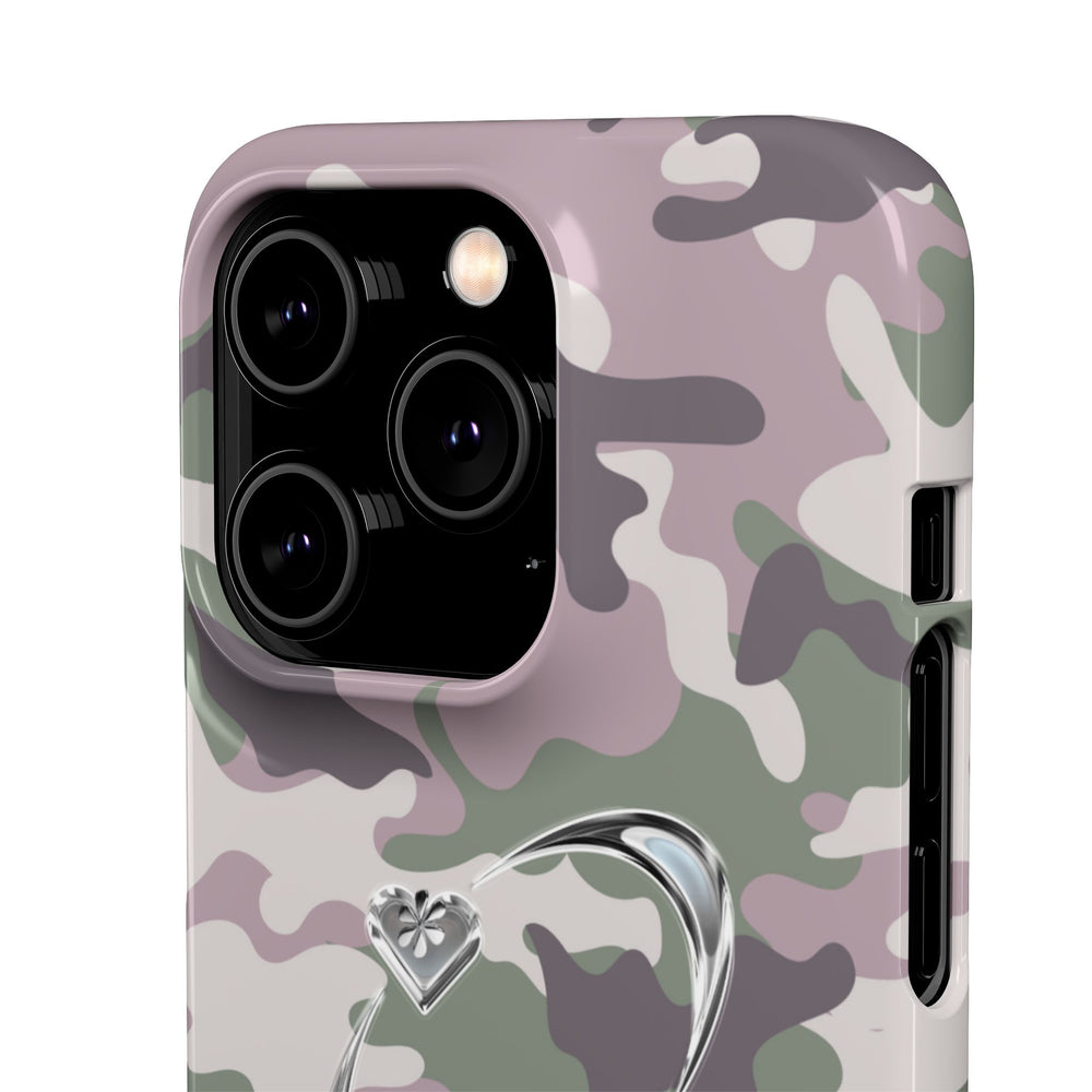 Camouflage Heart Snap Phone Case