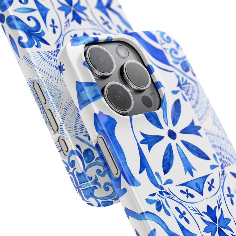 Blue Tile Pattern Snap Phone Case