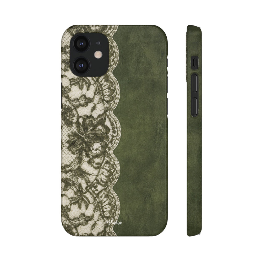 Olive Lace Snap Case