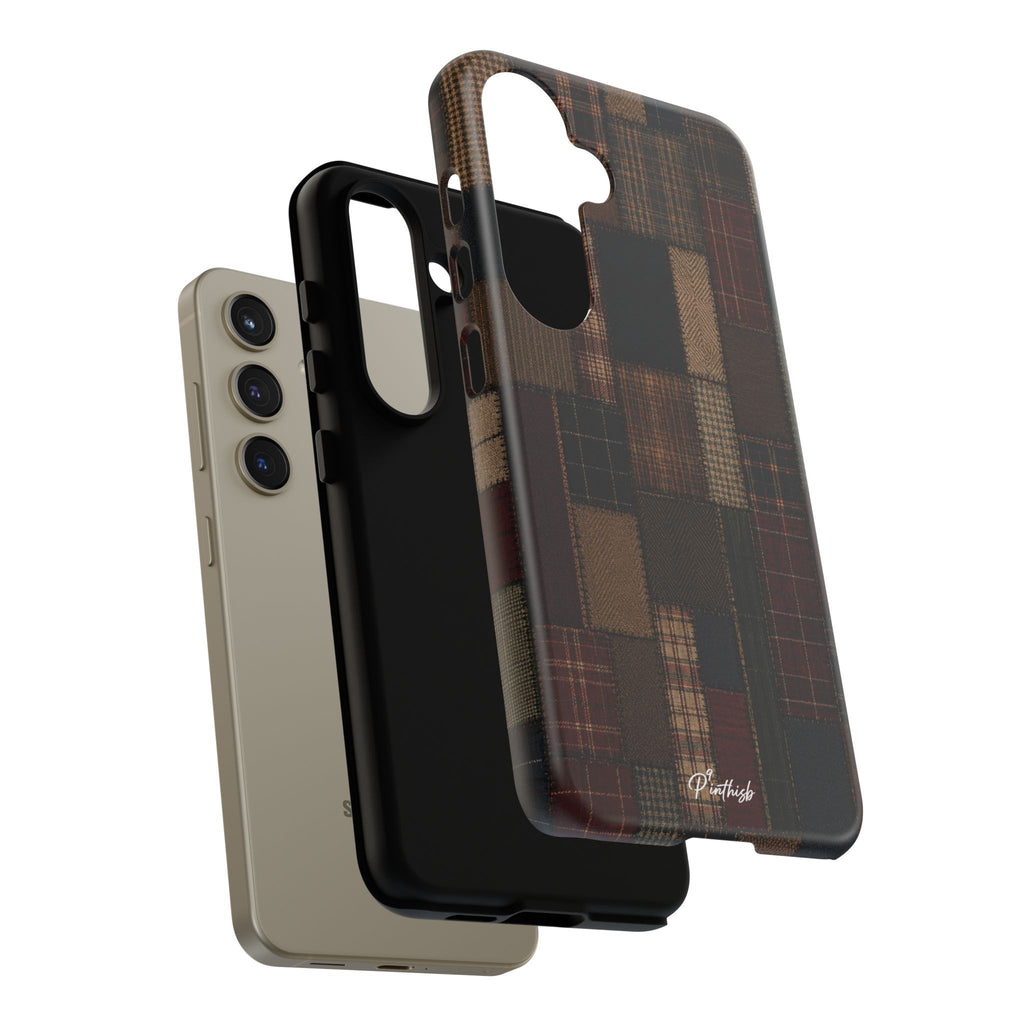 Plaid Patchwork Tough Phone Case