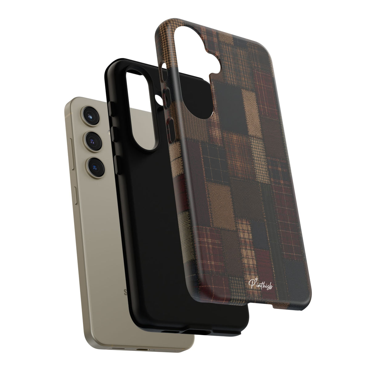 Plaid Patchwork Tough Phone Case