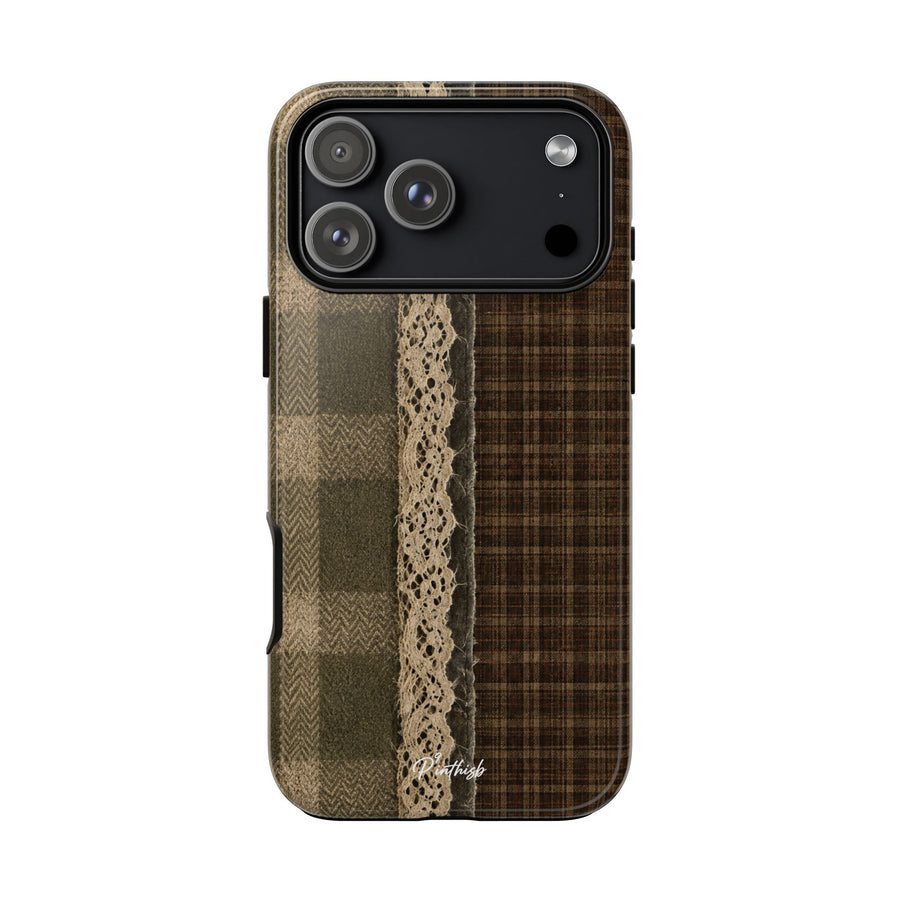 Plaid Lace Tough Phone Case