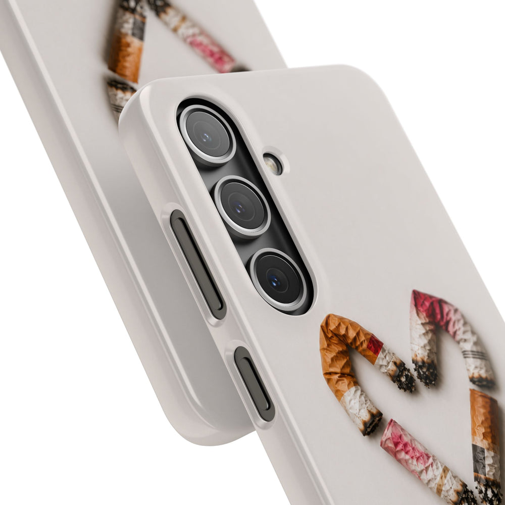 Cigarette Butts Heart Snap Case
