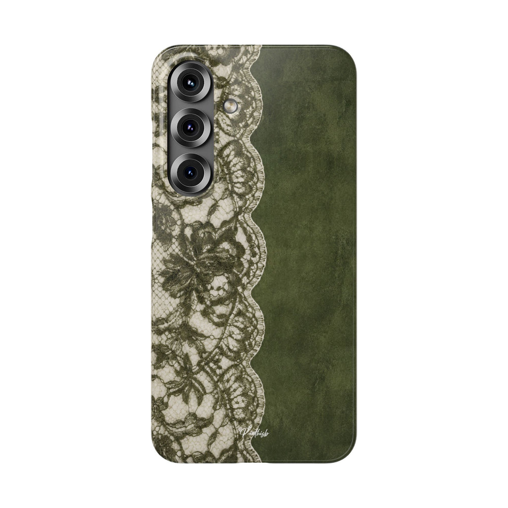 Olive Lace Snap Case