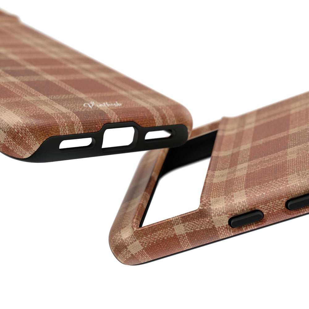 Rustic Brown Cozy Plaid Tough Case