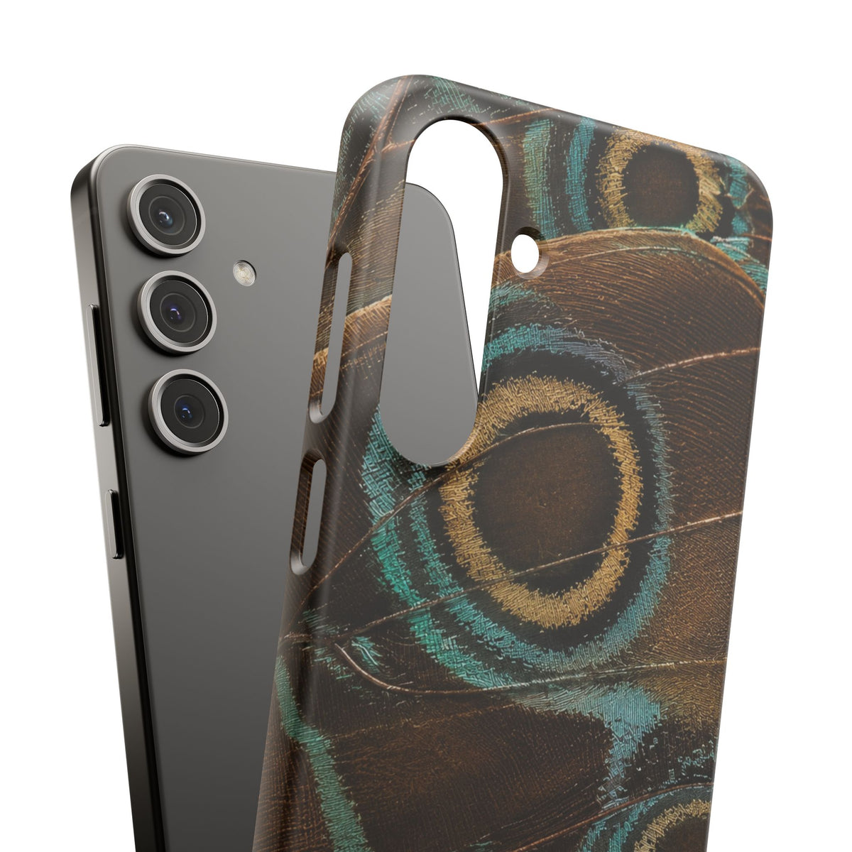 Peacock Feather Pattern Snap Case