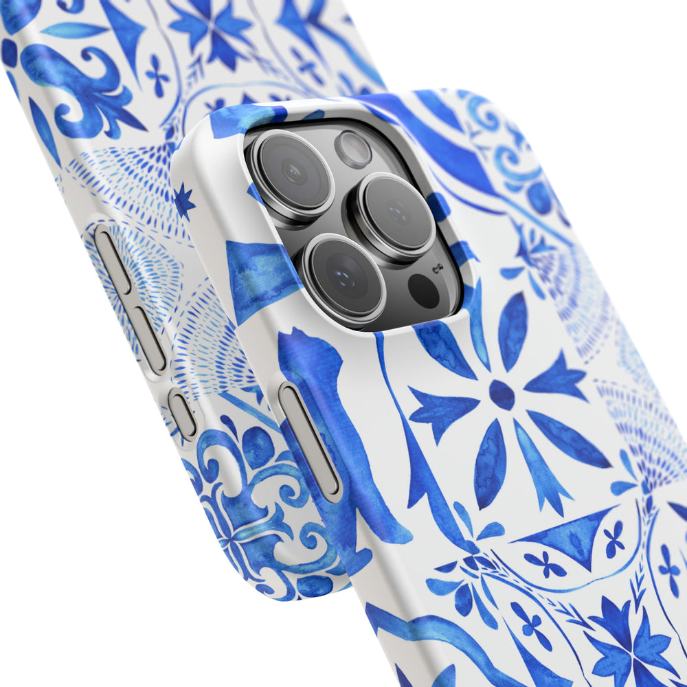 Blue Tile Pattern Snap Phone Case