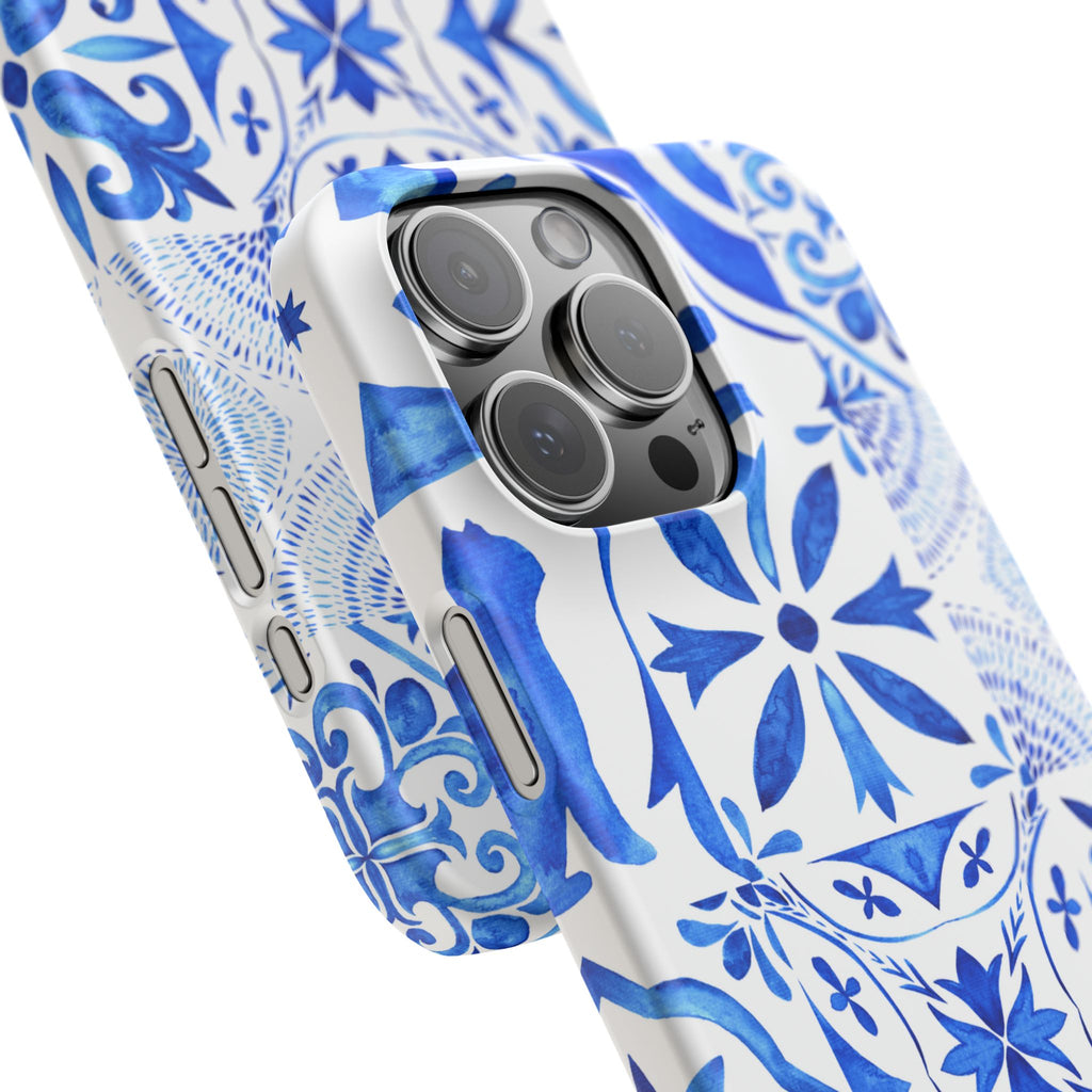Blue Tile Pattern Snap Phone Case