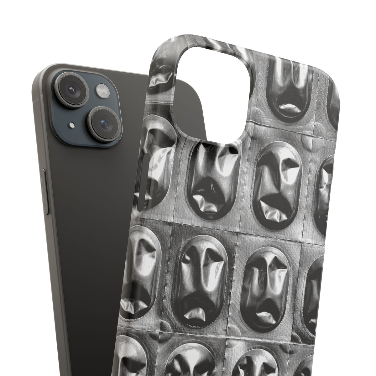 Metallic Mask Grid Snap Case