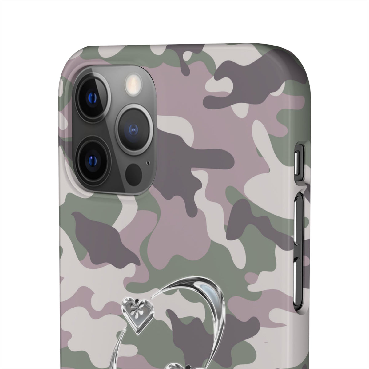 Camouflage Heart Snap Phone Case