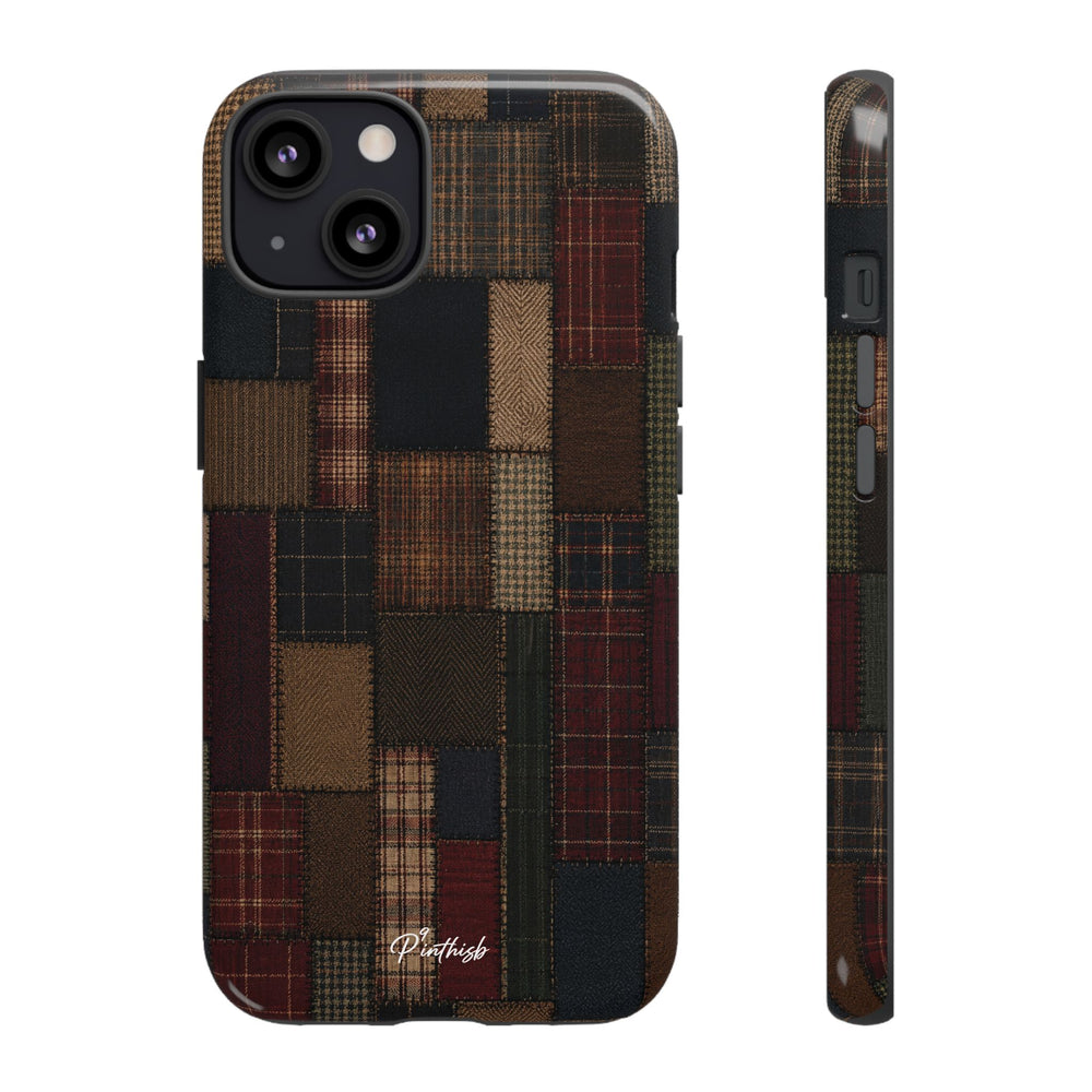 Plaid Patchwork Tough Phone Case