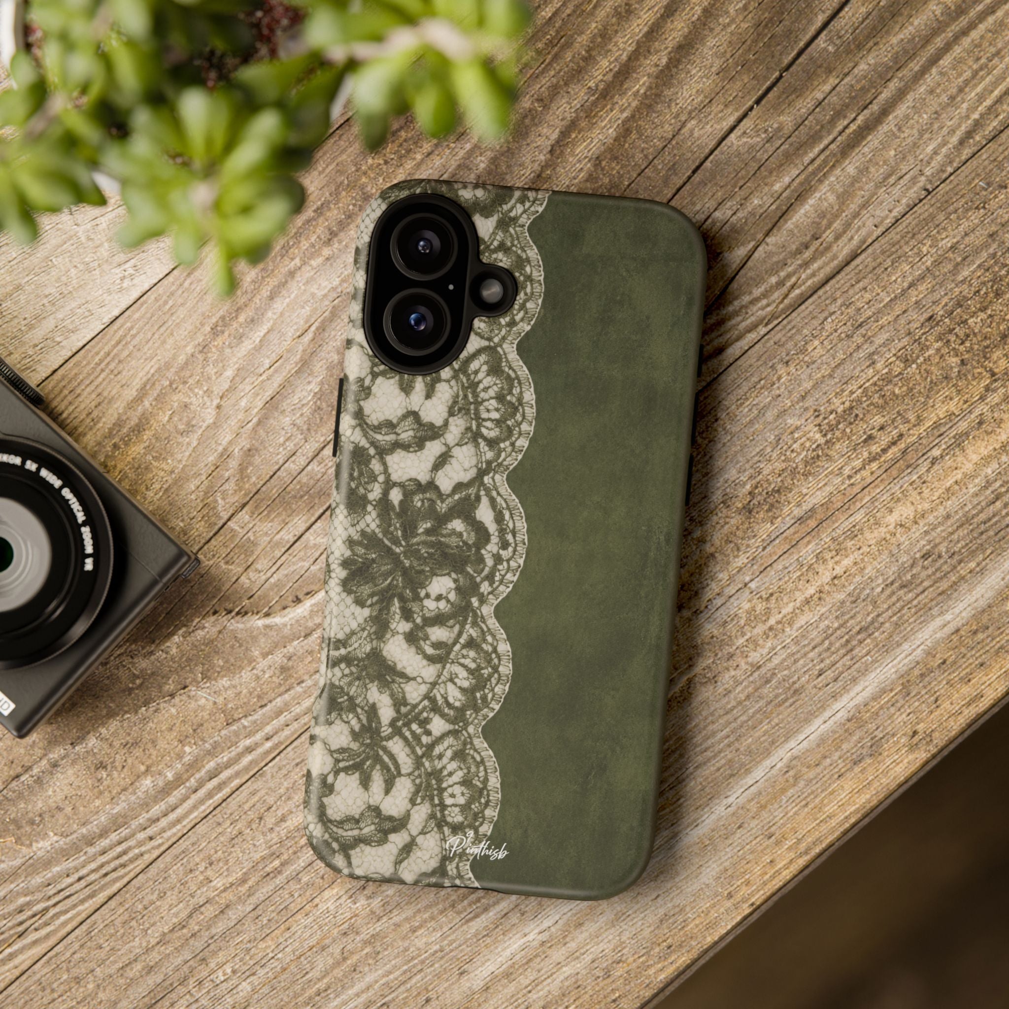 Olive Lace Tough Case