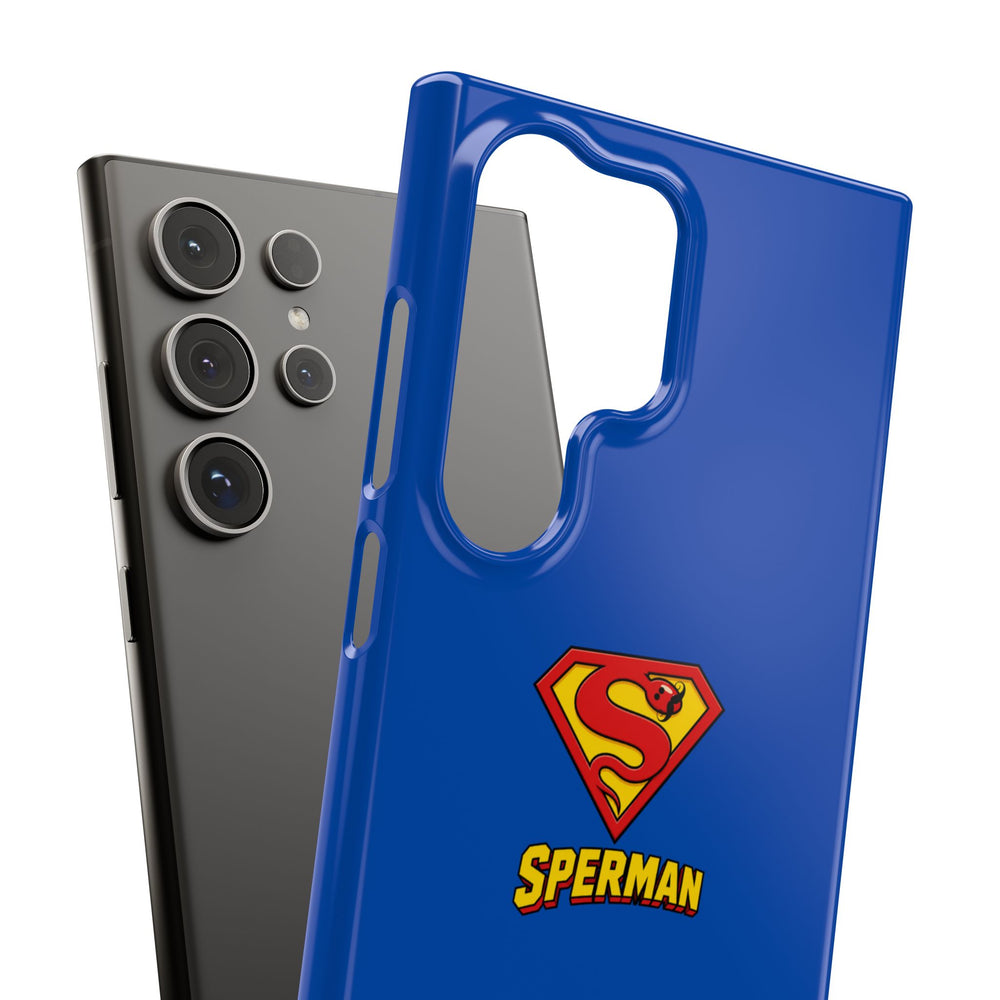 "SPERMAN" Parody Logo Snap Phone Case