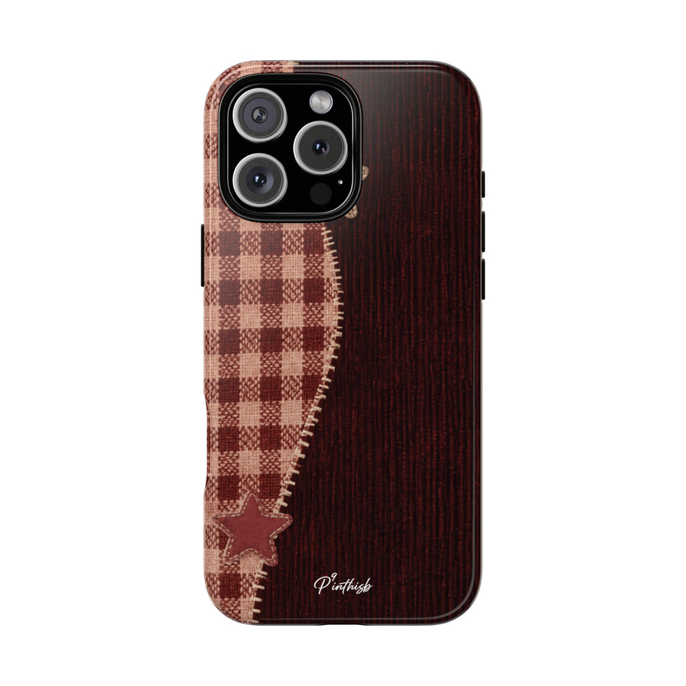 Rustic Plaid Stars Phone Case