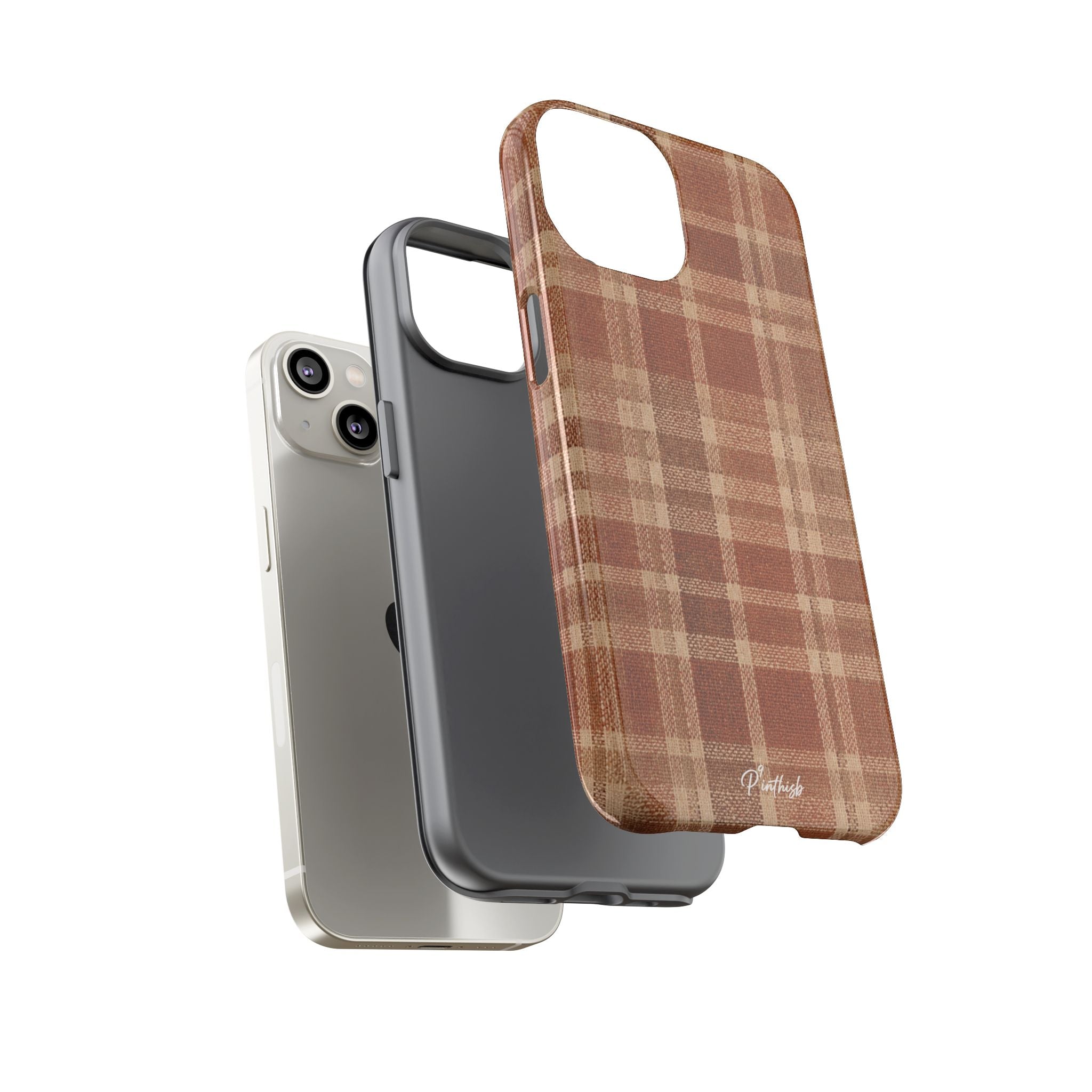 Rustic Brown Cozy Plaid Tough Case