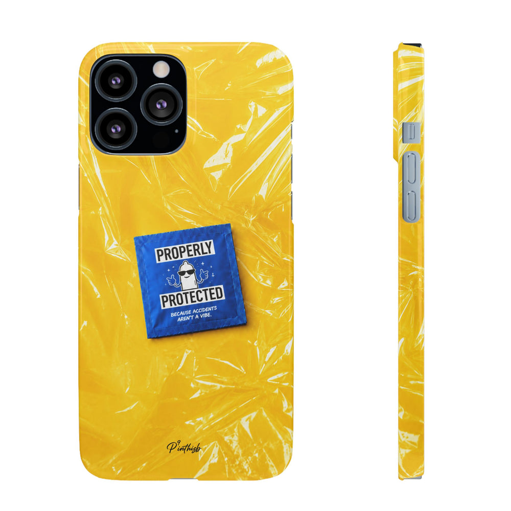 "Properly Protected" Graphic Snap Phone Case