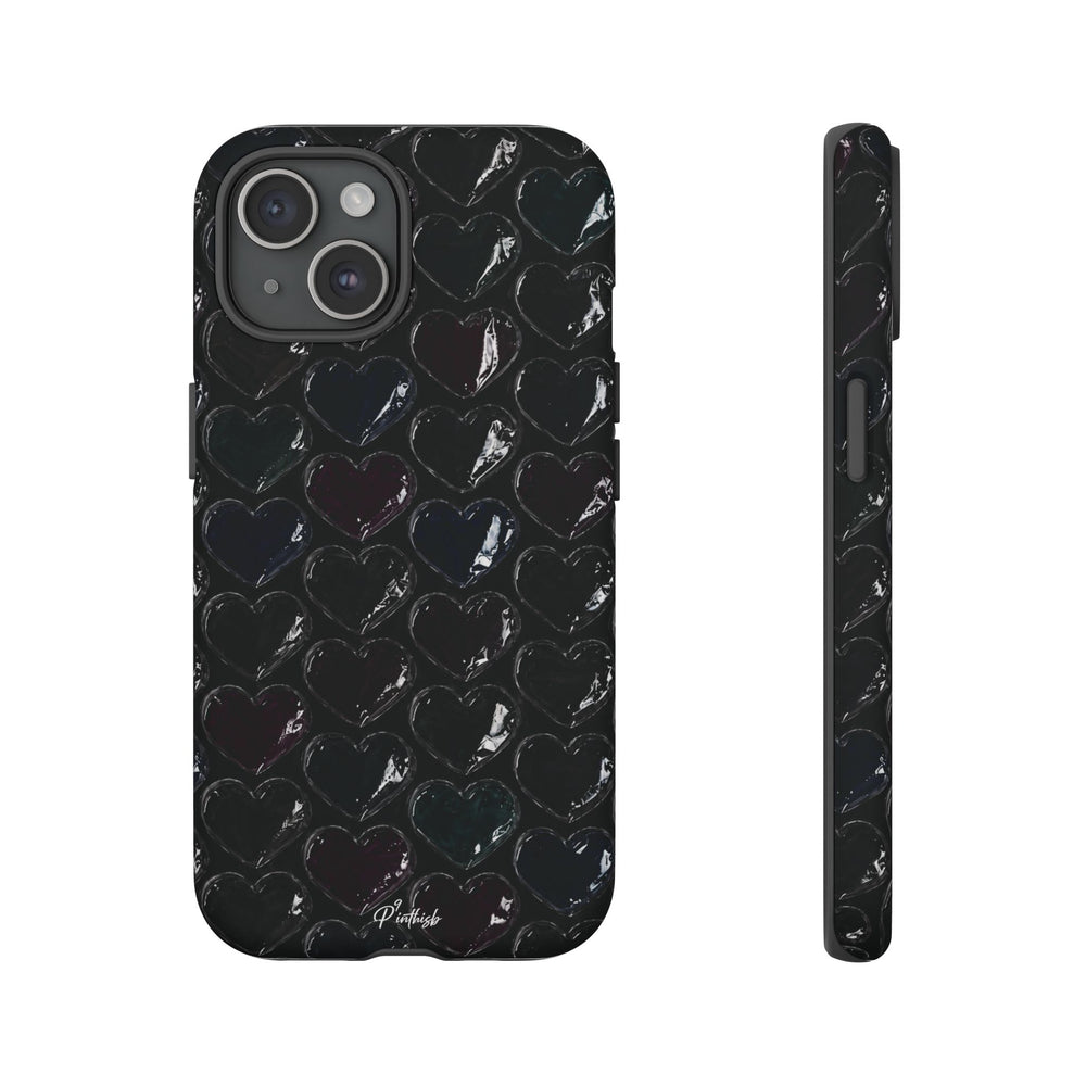 Black Pop Hearts Tough Case