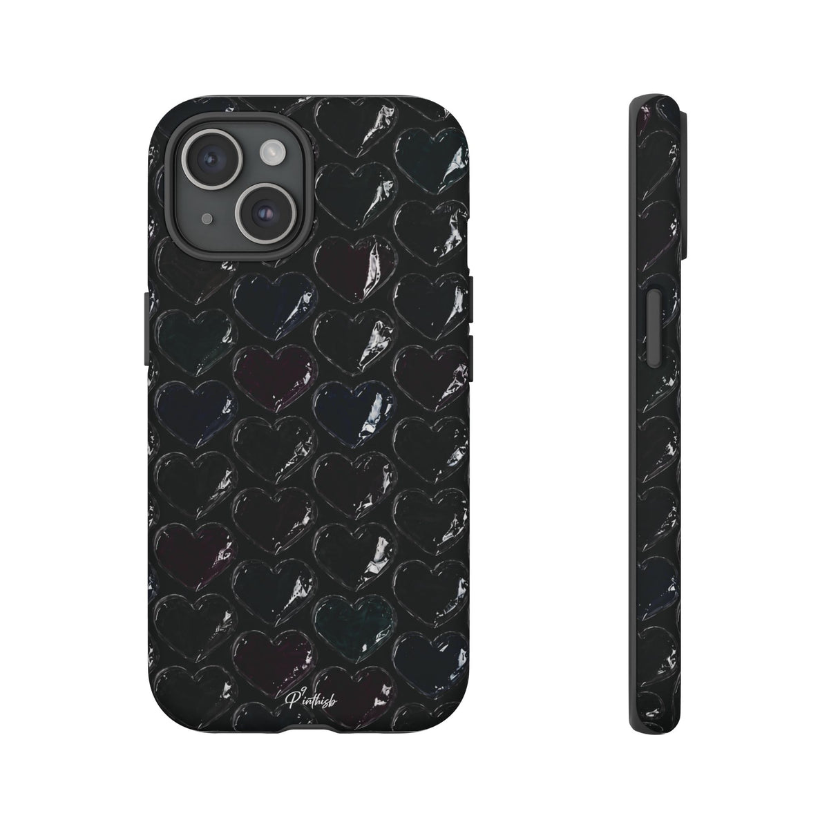Black Pop Hearts Tough Case
