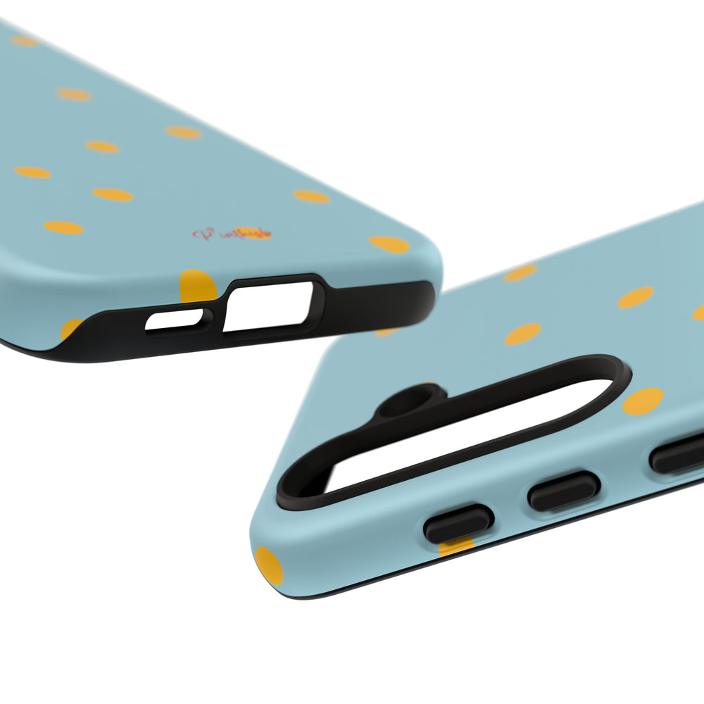 Blue & Yellow Polka Dot Tough Phone Case