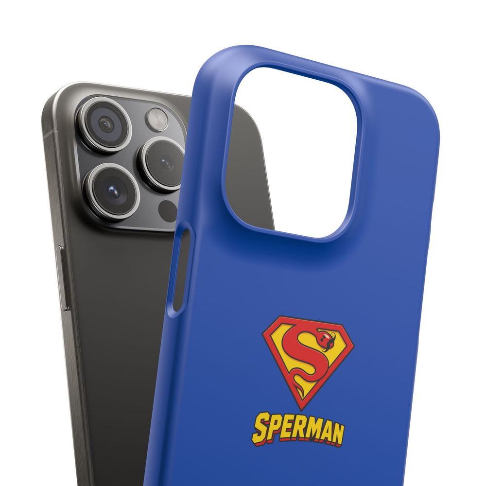 "SPERMAN" Parody Logo Snap Phone Case