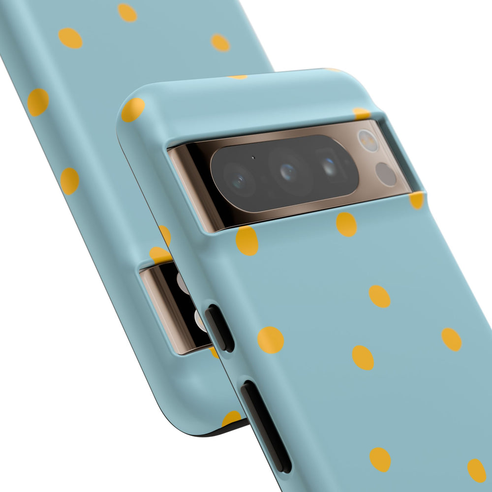 Blue & Yellow Polka Dot Tough Phone Case
