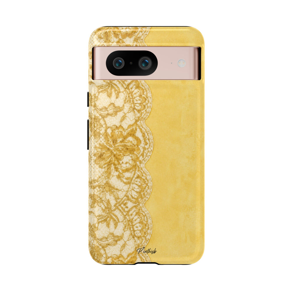 Yellow Vintage Lace Tough Case