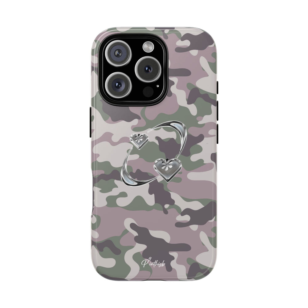Camouflage Heart Tough Phone Case